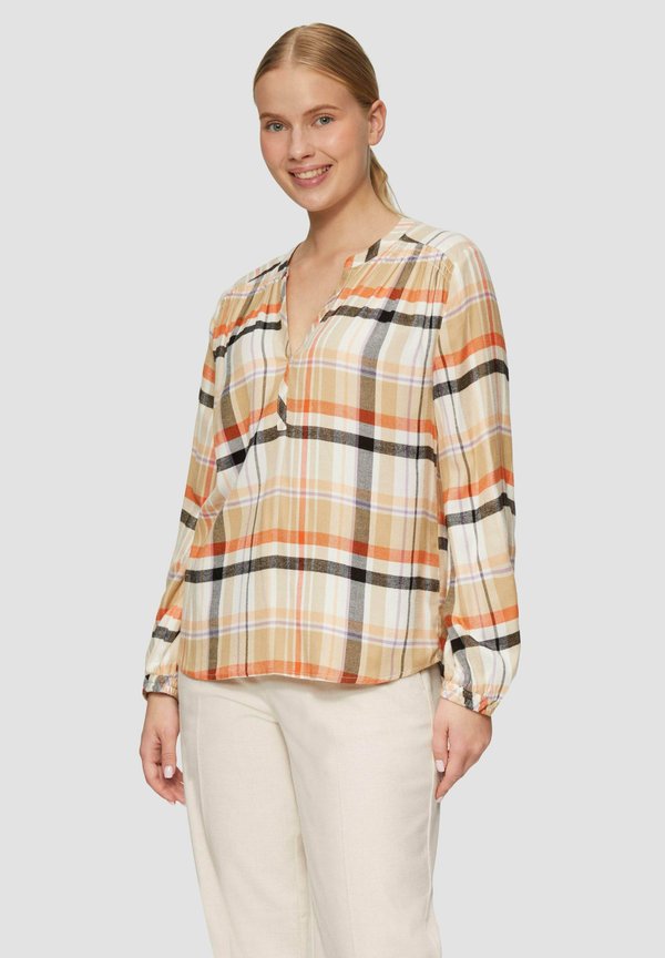 s.Oliver AUSSCHNITT UND SMOK-DETAILS - Blouse - orange
