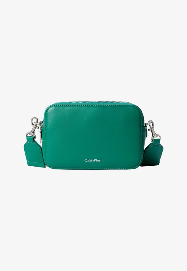 Calvin Klein WEBBING DOUBLE STRAP CAMERA BAG - Cross body bag - enchanted forest