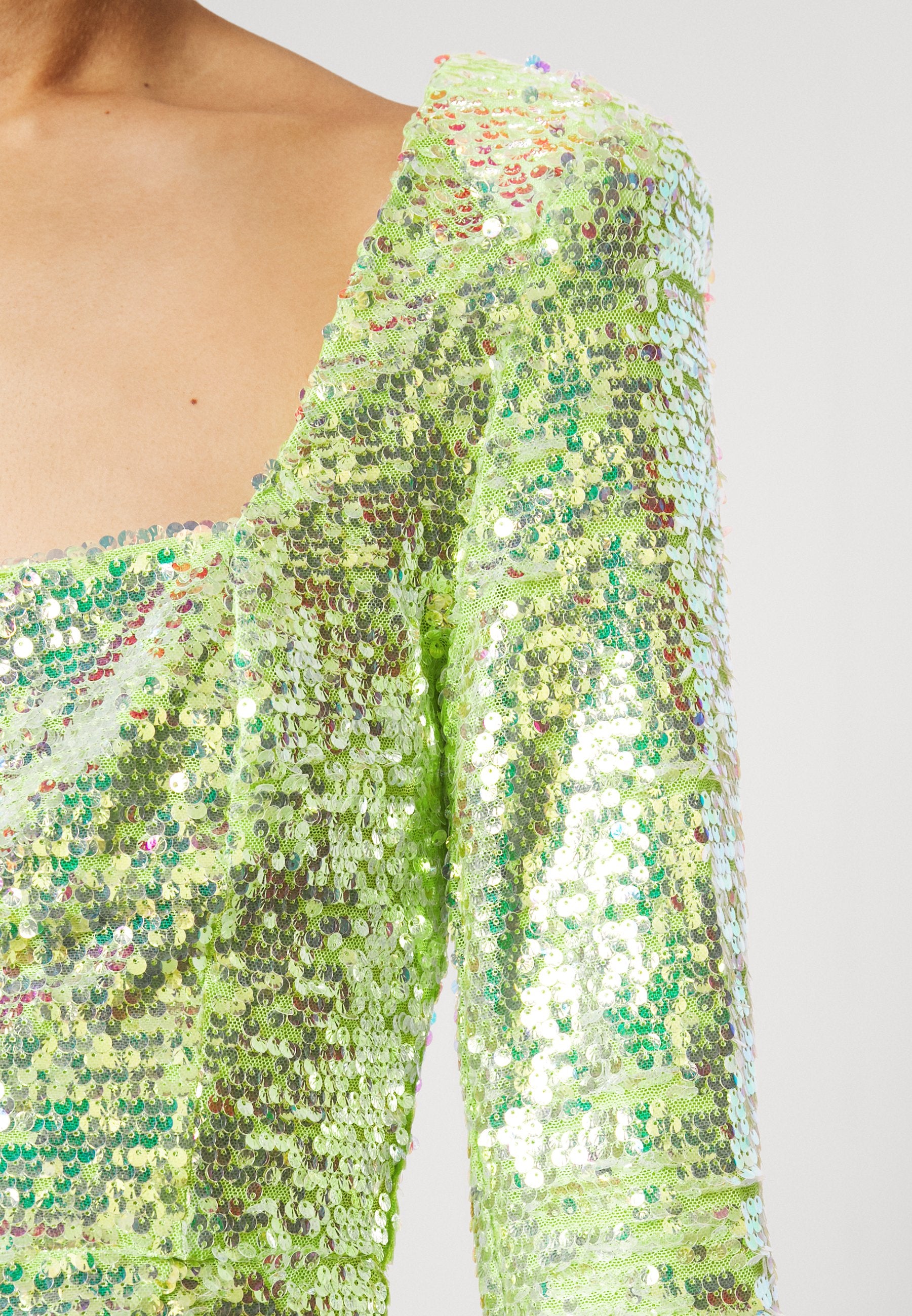 Glamorous Petite MINI SEQUIN DRESS TIE DETAIL
