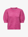 ONLY ONLRICA 2/4 PULLOVER KNT NOOS - Basic T-shirt - raspberry rose