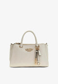 Guess ANISE TRIPLE COMPARTMENT - Handbag - stone logo