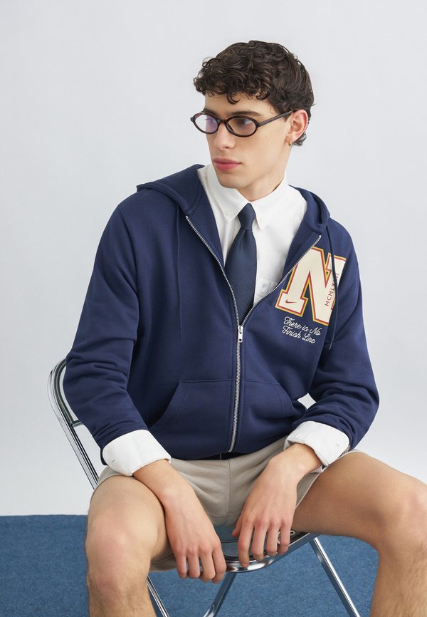 Nike Sportswear CLUB HOOD REISSUE  - Zip-up sweatshirt - obsidian/khaki