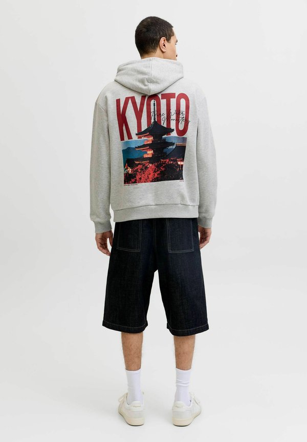 Jack & Jones KAPUZENPULLOVER - Hoodie - light grey melange
