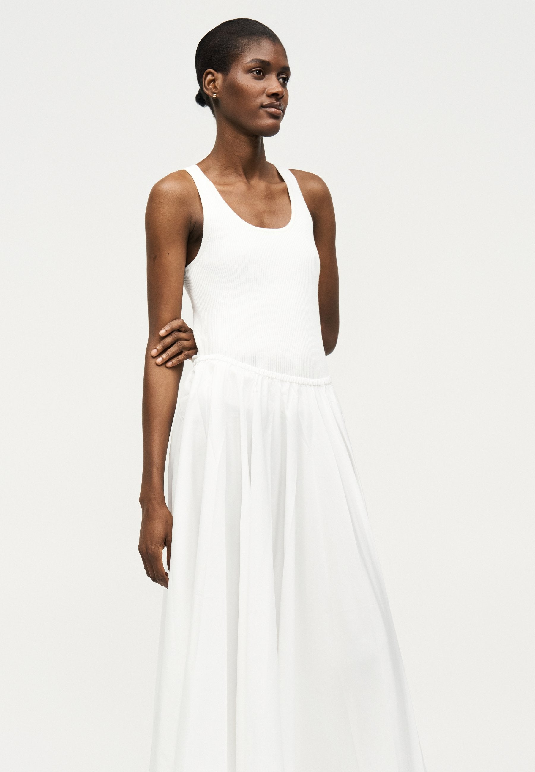 Norma Kamali FLARED SKIRT TO MIDCALF