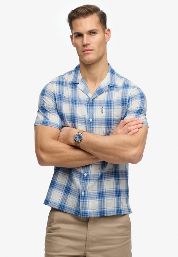 Superdry & Co SUPERDRY CABANA CHECK SHORT SLEEVE SHIRT.. - Shirt - harbour check white