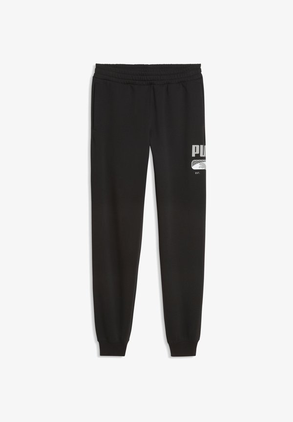 Puma PUMA SPORT LOGO PLAY FLEECE SWEATHOSE - Tracksuit bottoms - black