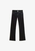 Bershka WITH FLAPS - Bootcut jeans - dark grey