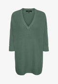 Vero Moda Curve V-NECK LONG CUR - Jumper - laurel wreath