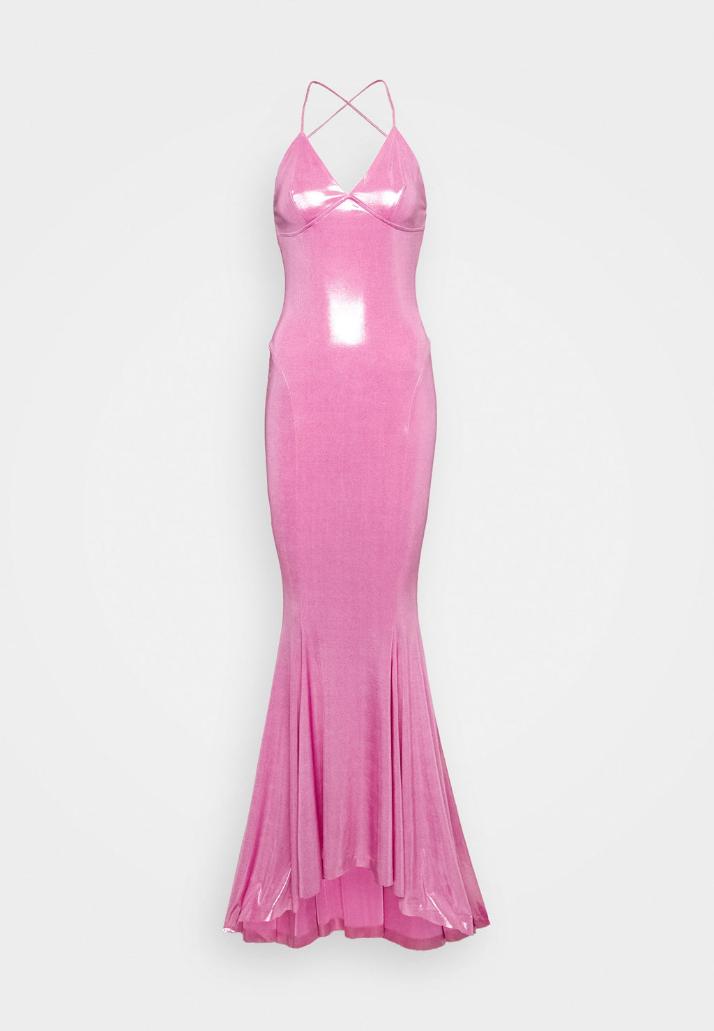 Norma Kamali LOW BACK SLIP MERMAID FISHTAIL GOWN