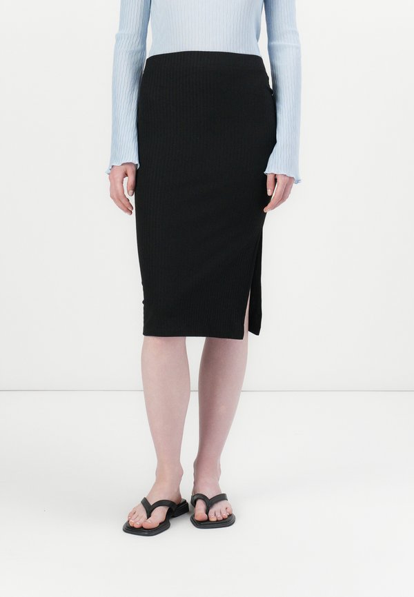 ONLY ONLEMMA SLIT  - Pencil skirt - black