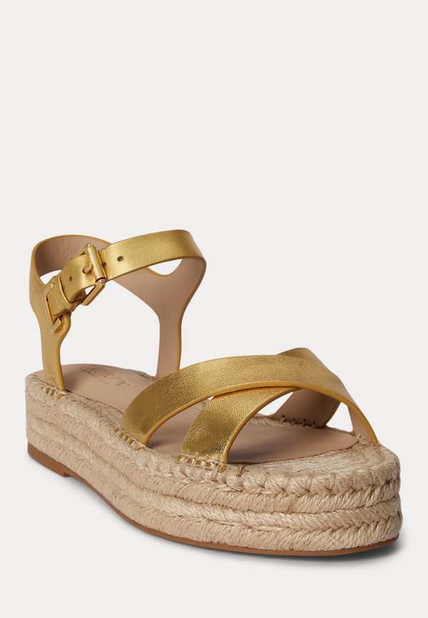 Lauren Ralph Lauren EMERYN METALLIC NAPPA LEATHER ESPADRILLE