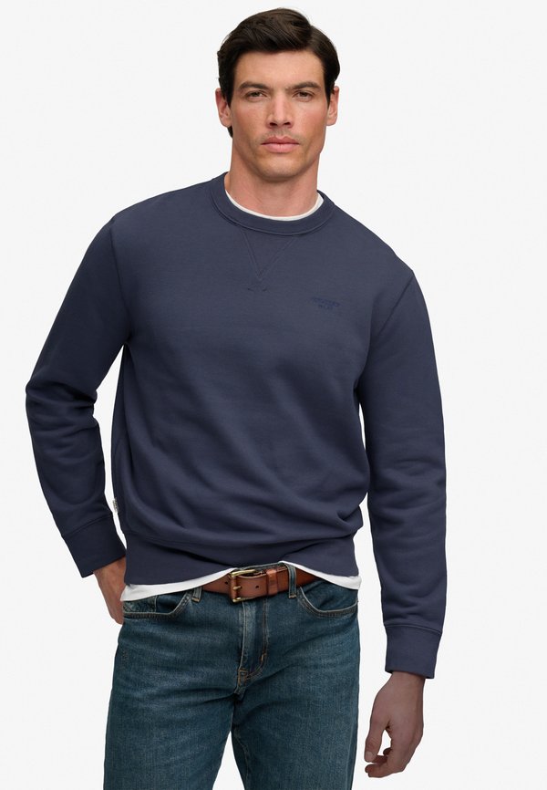 Superdry & Co SUPERDRY ESSENTIAL STACKED LOGO CREW SWEATSHIRT.. - Sweatshirt - soft navy