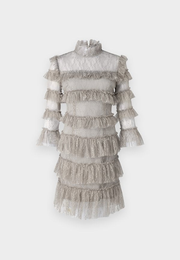 Malina CARMINE FRILL DRESS