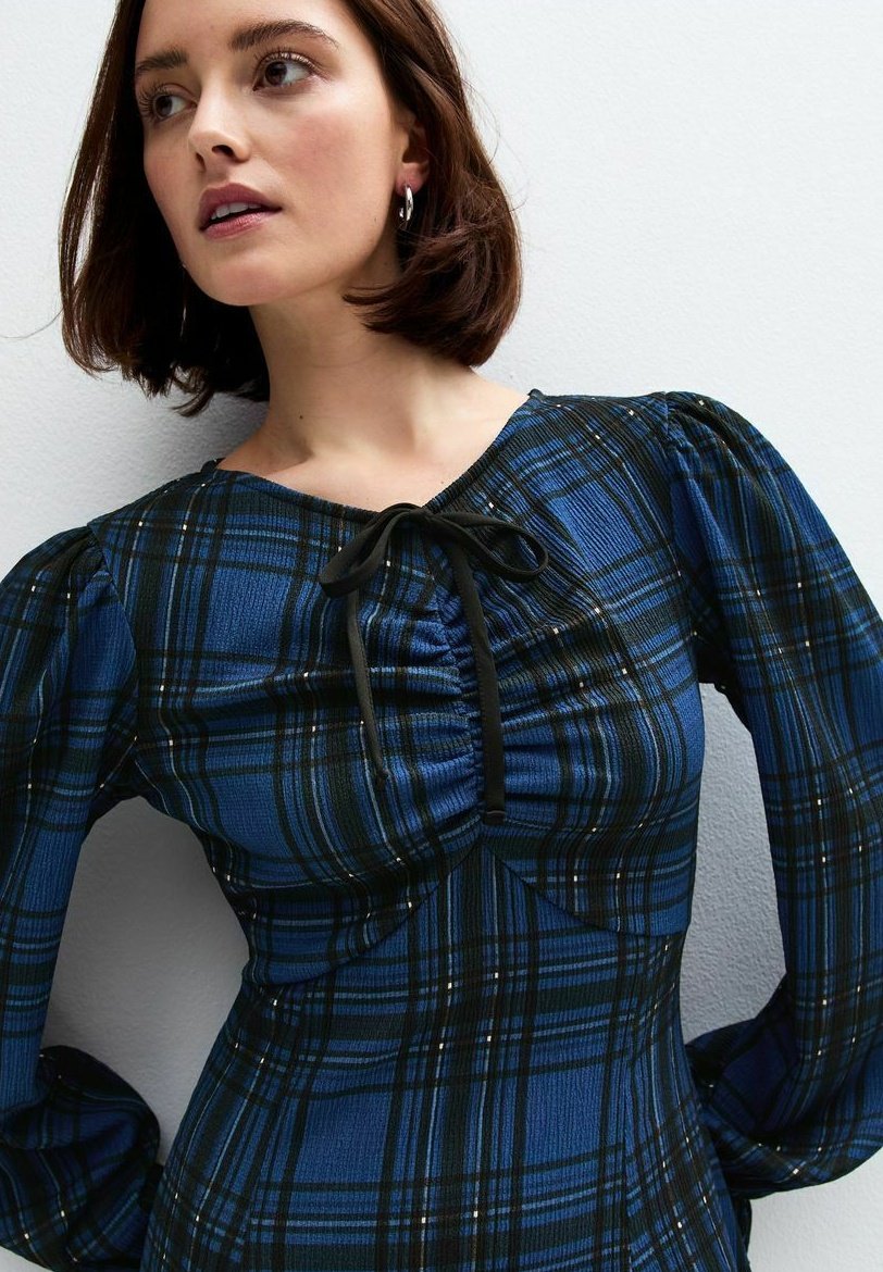 New Look CRINKLED JERSEY CHECKED MINI