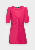 Fashion Union Petite TERESA DRESS RUCHED SLEEVE AND BODY DRESS