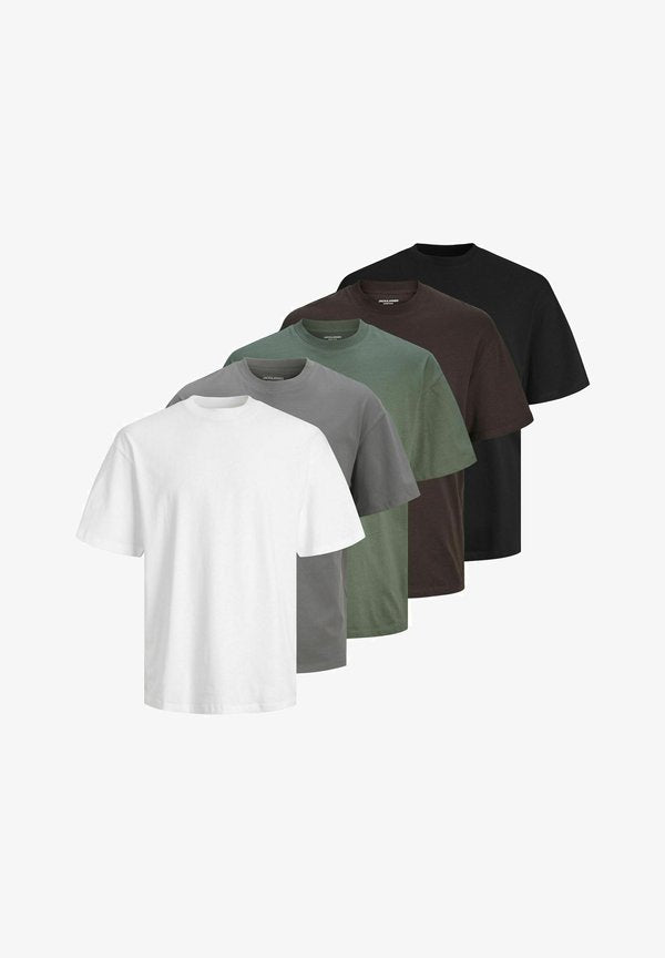 Jack & Jones 5-pack Plain - Basic T-shirt - white