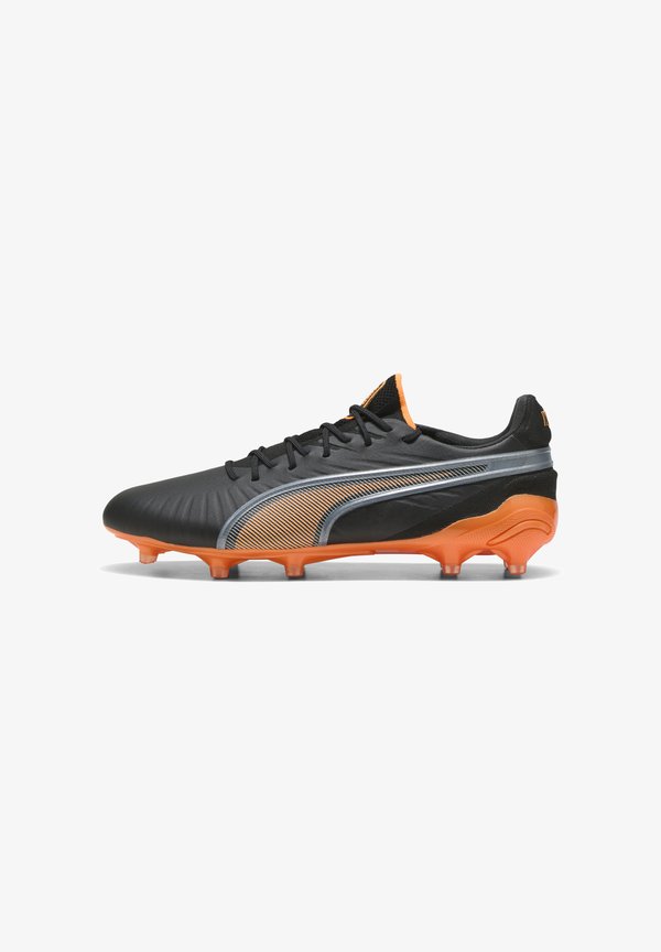 Puma KING ULTIMATE FG/AG - Firm-ground football boots - black/heat fire/silver