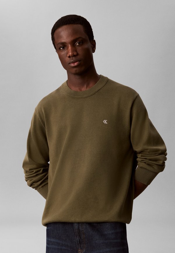 Calvin Klein Jeans LS EU CLSC CTTN CREWNK SWTR 12GG - Sweatshirt - olive night