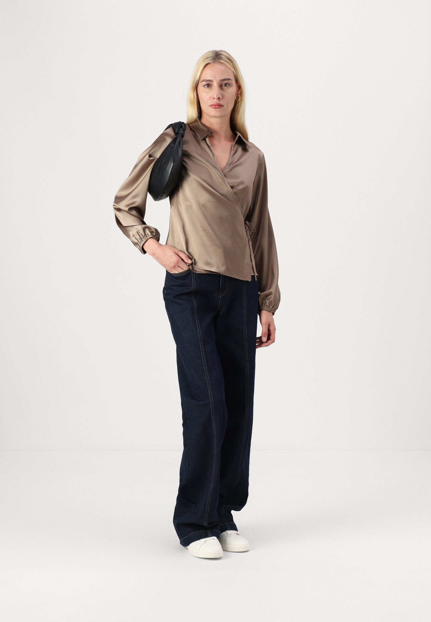 Anna Field Tall WRAPPED OVER COLLAR NECK LONG SLEEVES