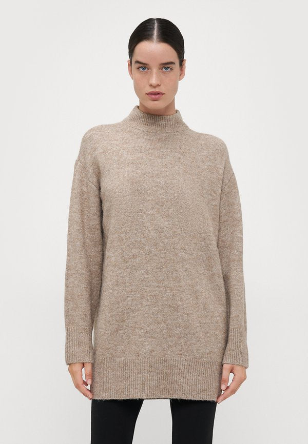 Vero Moda Tall VMIRIS HIGHNECK - Jumper - silver mink melange