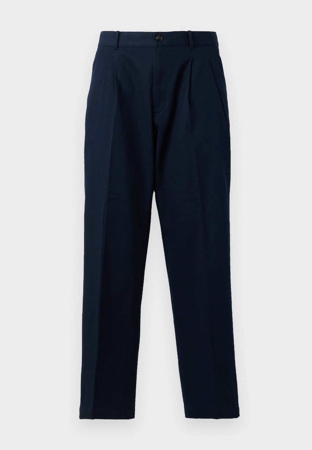 PLEATED TWILL WIDE LEG TROUSERS Media 1