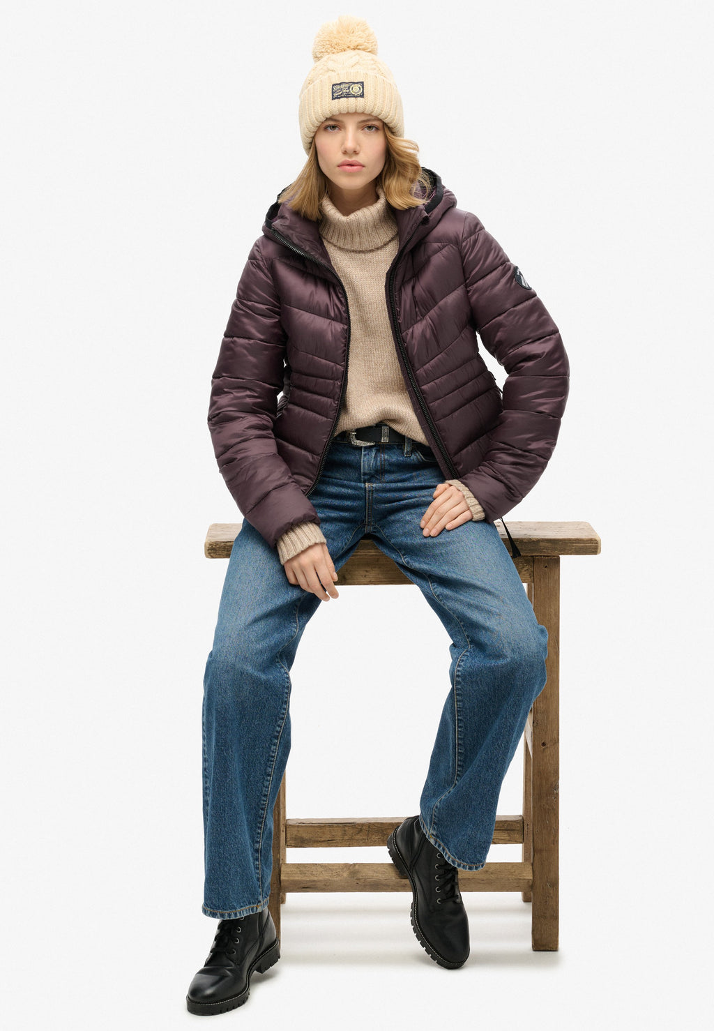 Superdry & Co HOODED FUJI QUILTED PADDED