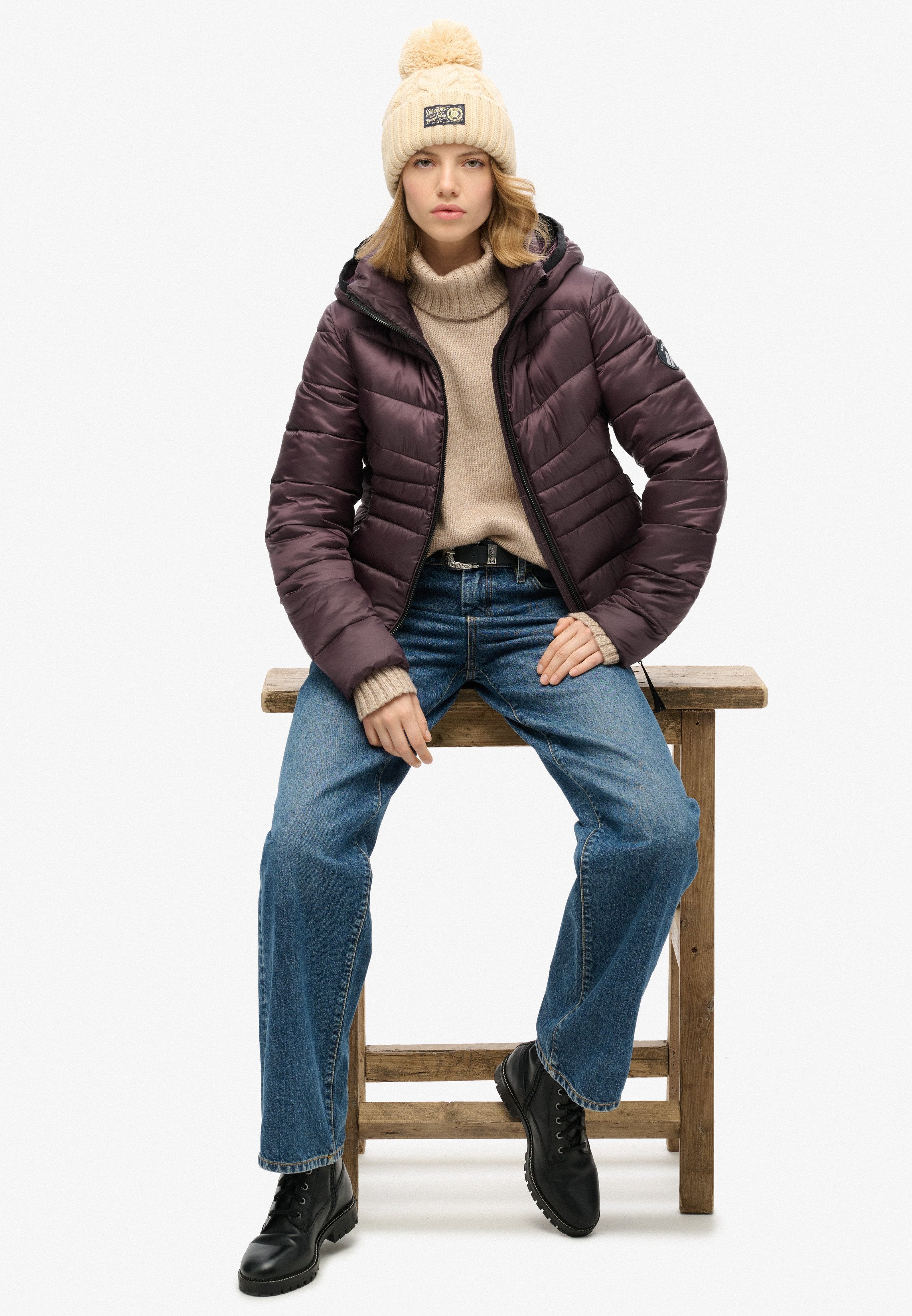 Superdry & Co HOODED FUJI QUILTED PADDED