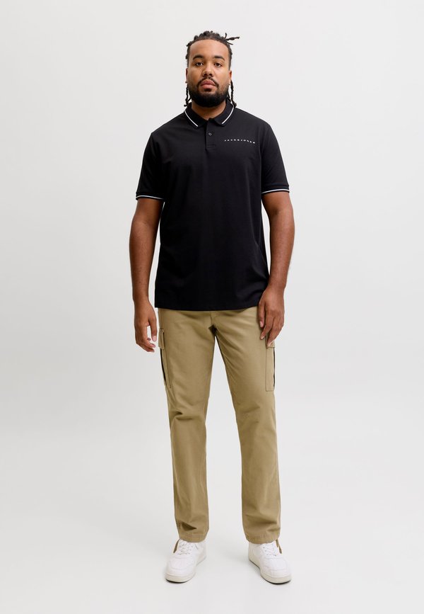 Jack & Jones POLO PLUS SIZE 2-PACK LOGO POLO - Polo shirt - black