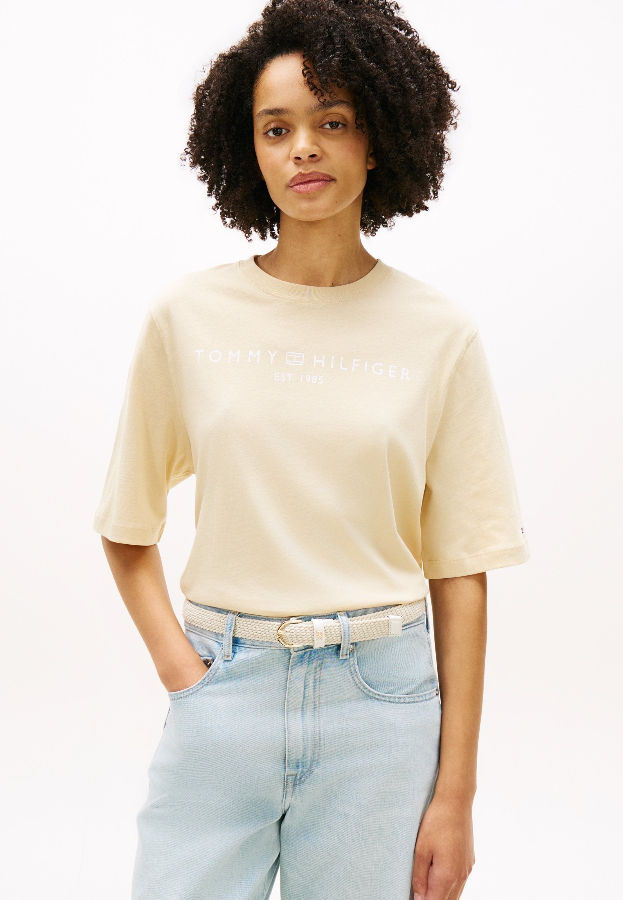 LOGO JERSEY RELAXED CREW NECK T-SHIRT Media 3