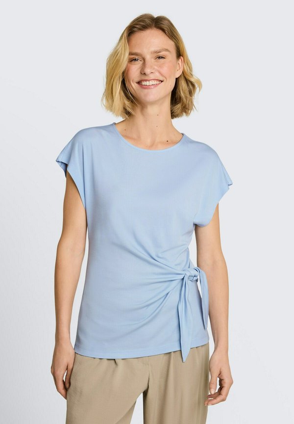 TOM TAILOR TOM TAILOR T-SHIRT T-SHIRT MIT KNOTENDETAIL - Basic T-shirt - kentucky blue