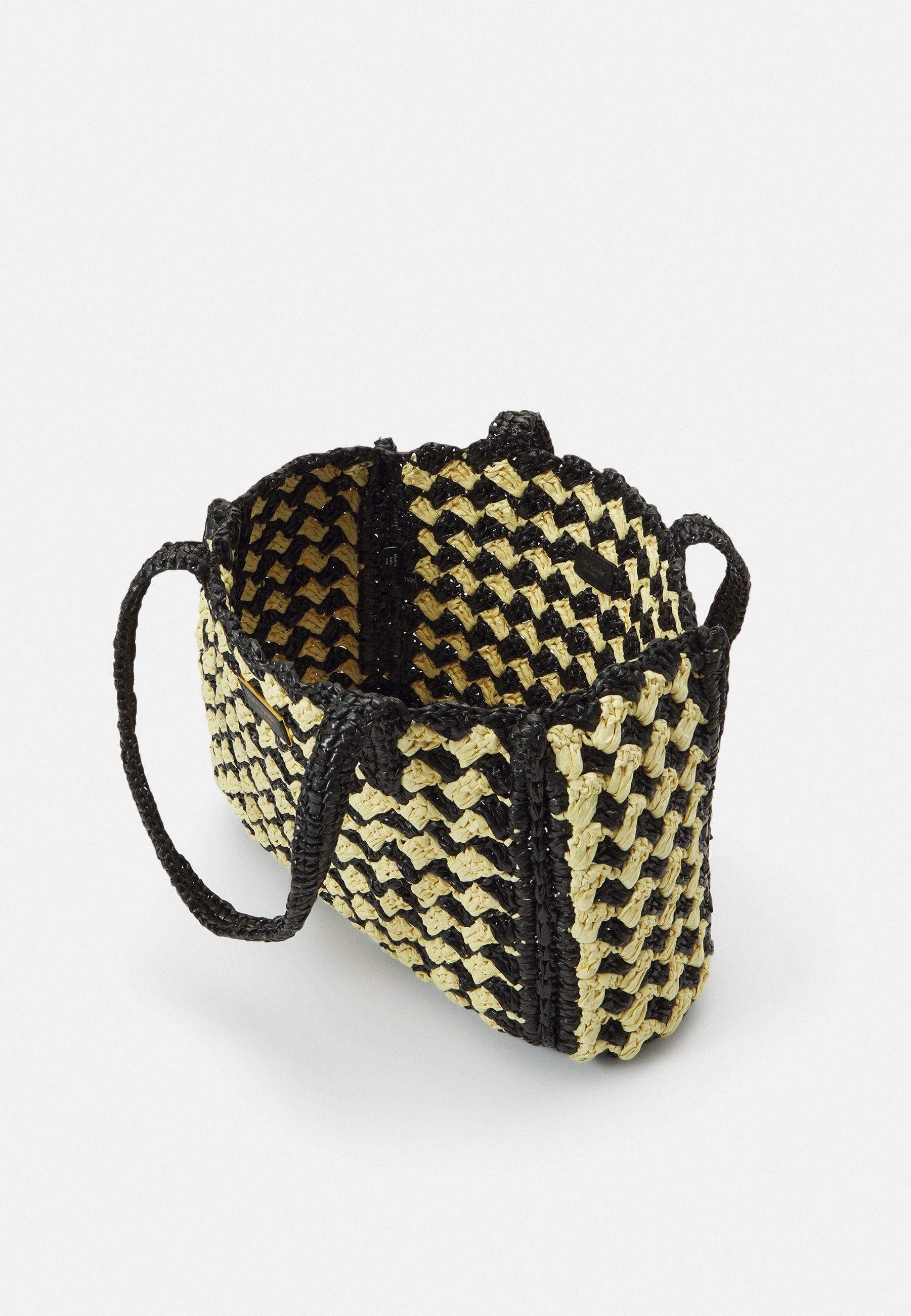 kate spade new york HIGH TIDE STRIPED CROCHET RAFFIA MEDIUM TOTE