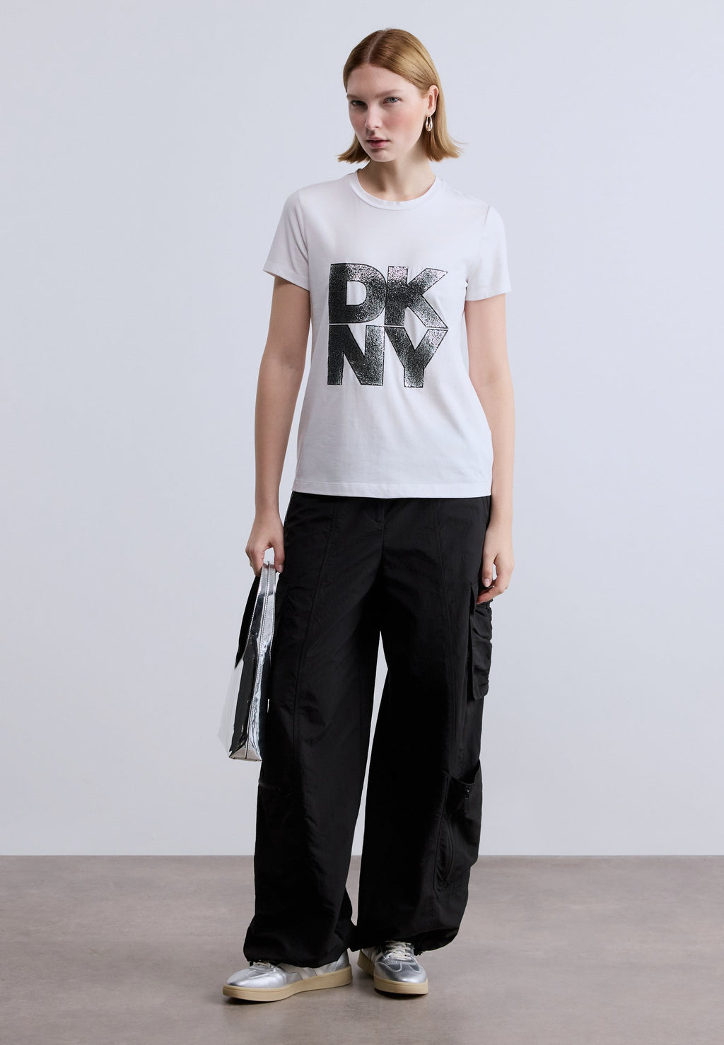 DKNY PUMICED STACK LOGO
