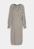 FLUID WAISTED MIDI DRESS Media 1