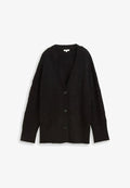 TOM TAILOR PULLOVER MIT GLITZER-EFFEKT - Cardigan - black lurex knit