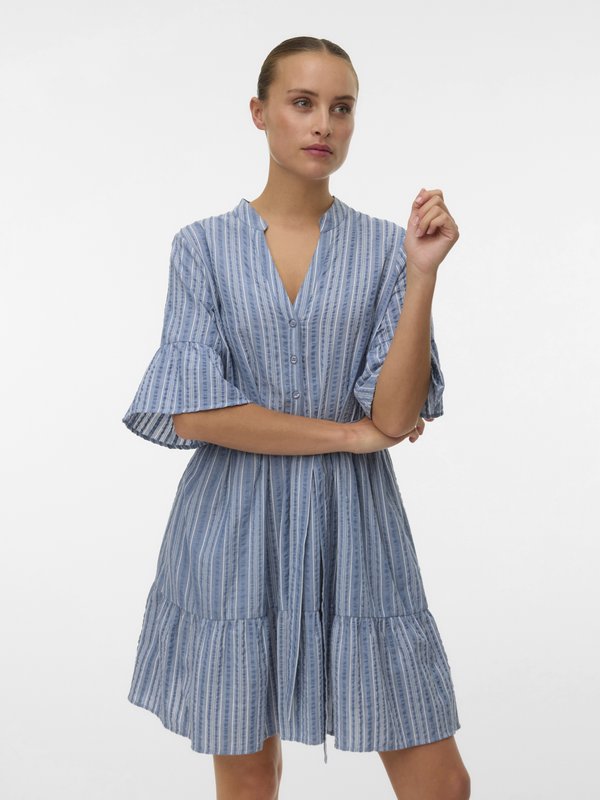 Vero Moda VMELENA Short - Shirt dress - china blue