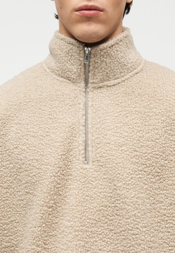 YOURTURN by Zalando UNISEX SHERPA RELAXED FIT QUARTER-ZIP SWEATSHIRT