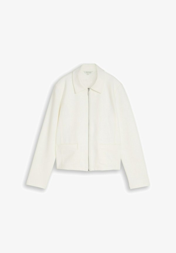 TOM TAILOR REGULAR FIT MIT REISSVERSCHLUSS - Summer jacket - whisper white