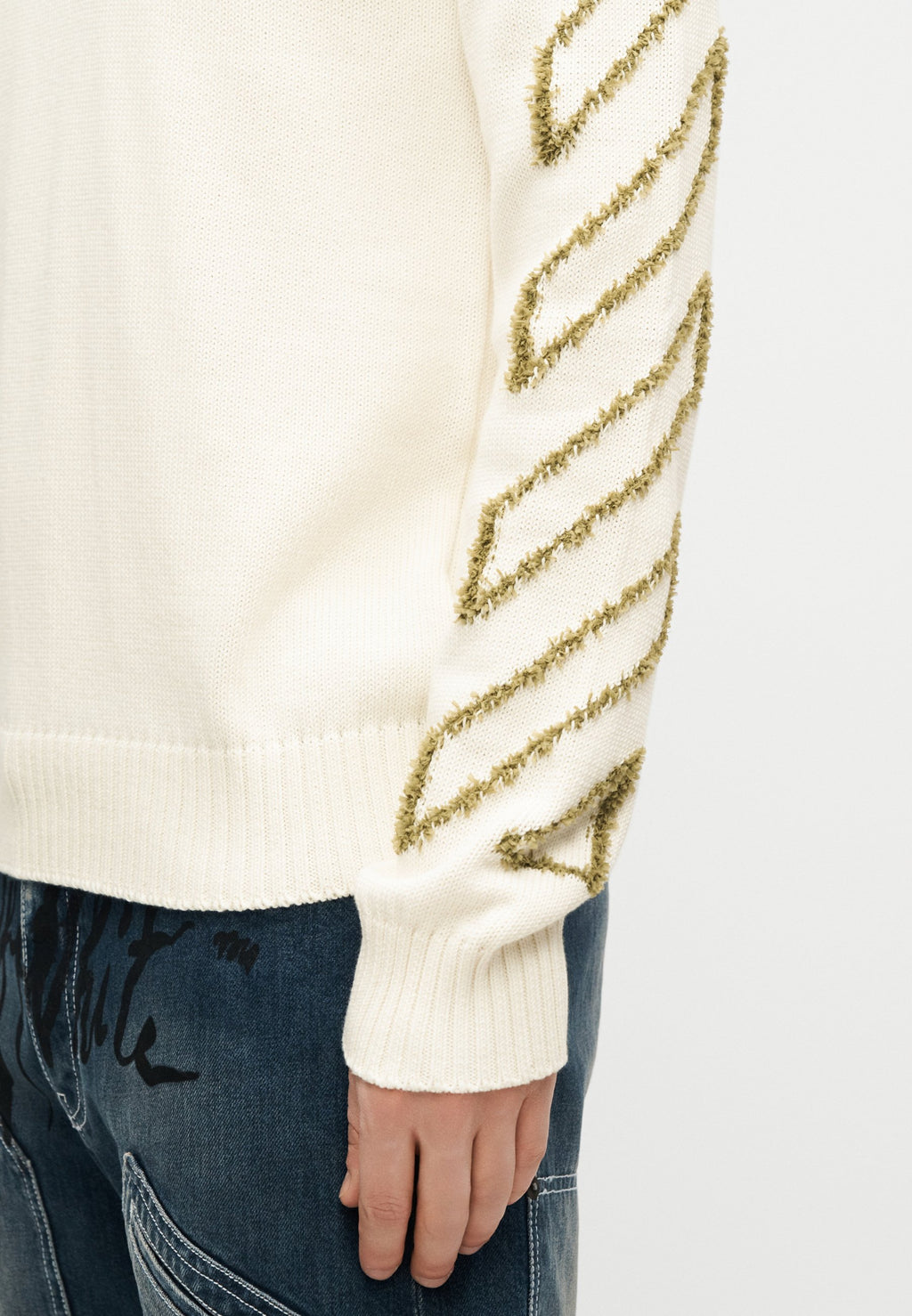 OFF-WHITE DIAG OUTLINE CREW NECK