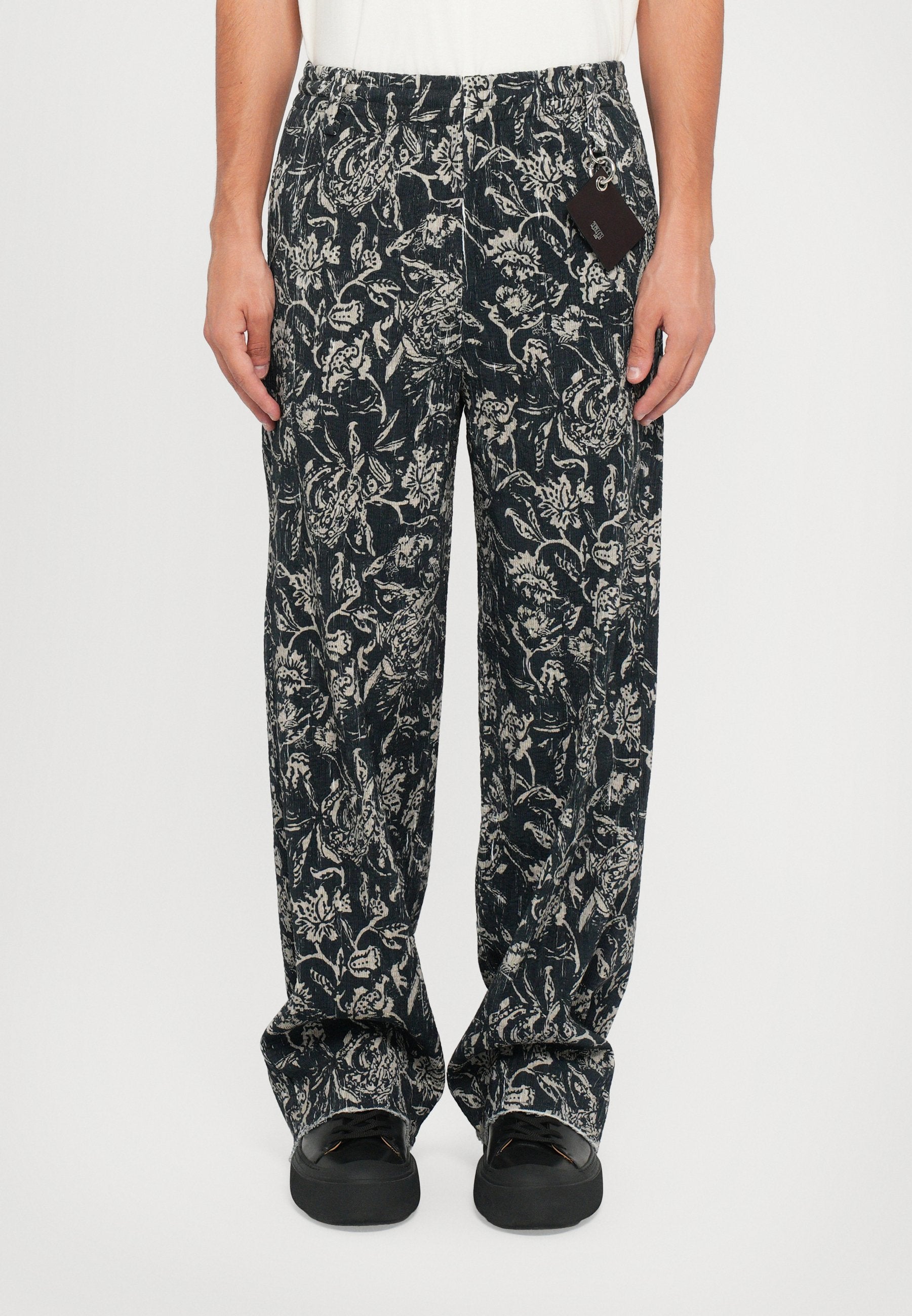 Dhruv Kapoor PLEATED TEXTURE WIDE LEG