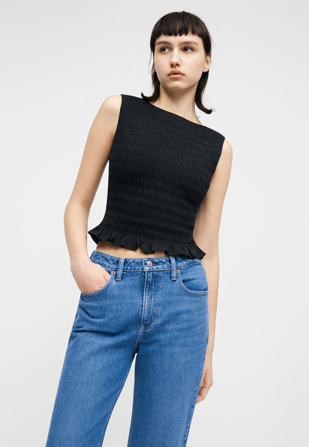 Abercrombie & Fitch NYC HEART EMBROIDERY CURVY