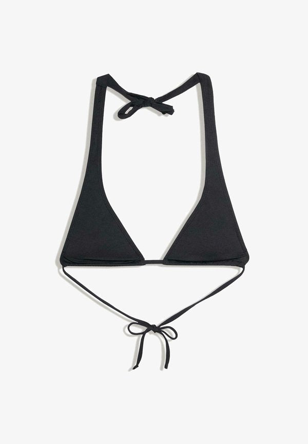 Bershka HALTER-NECK - Bikini top - black