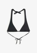 Bershka HALTER-NECK - Bikini top - black