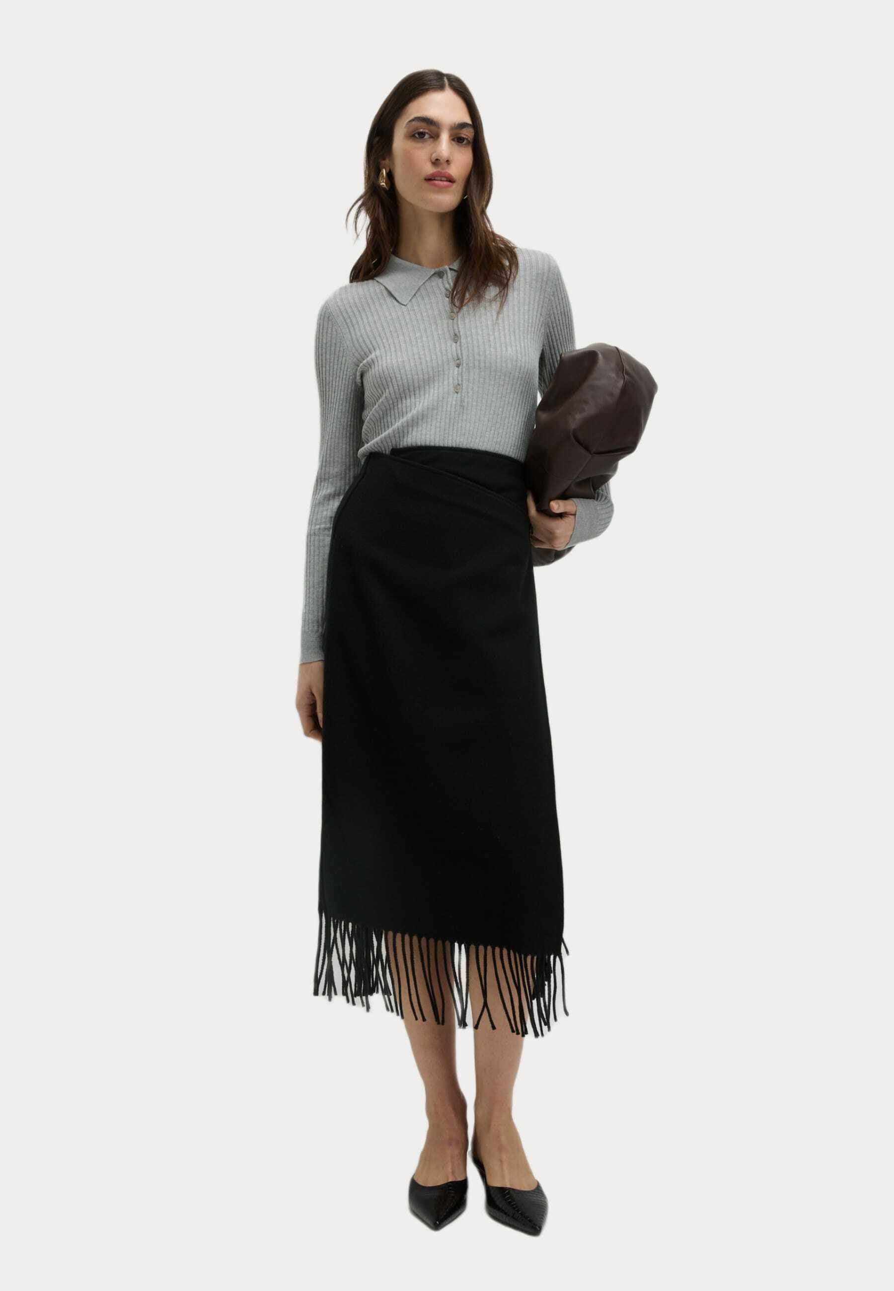 Marks & Spencer RIBBED COLLARED BUTTON DETAIL