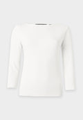Vero Moda VMCHLOE PANDA BOATNECK - Long sleeved top - snow white