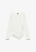 Vero Moda VMMILLE - Long sleeved top - snow white
