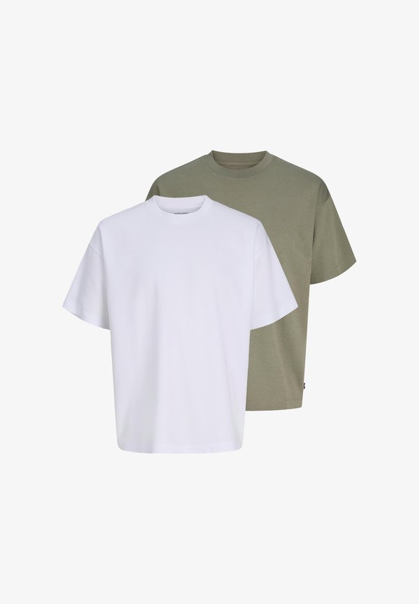 Jack & Jones JACK & JONES PACK 2 - Basic T-shirt - weiß   grün