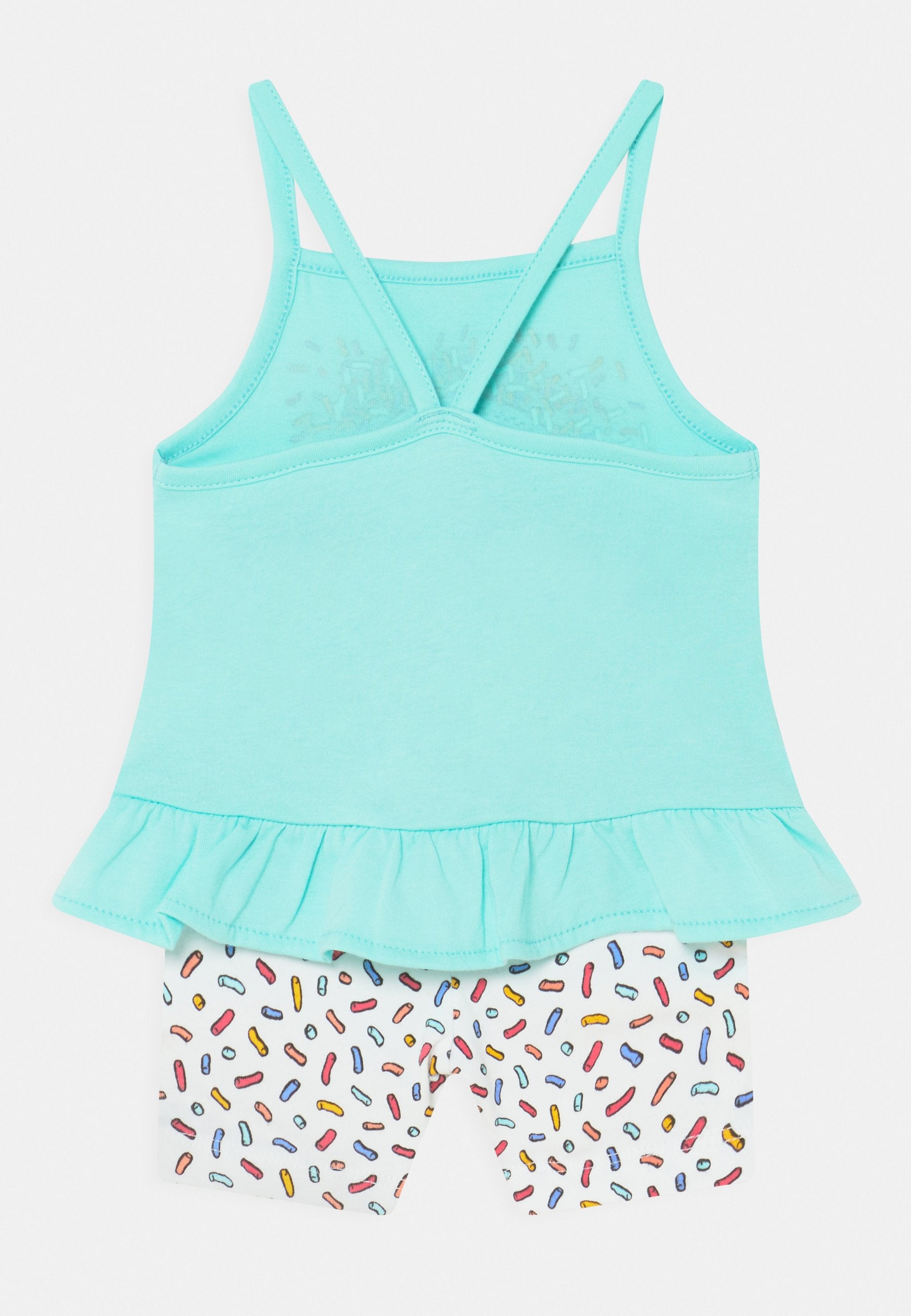Converse PEPLUM TANK & PRINTED BIKER SET