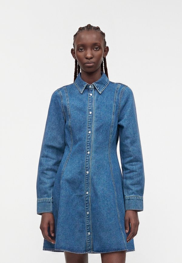 Vero Moda VMJESSIE SHORT DRESS - Denim dress - medium blue denim