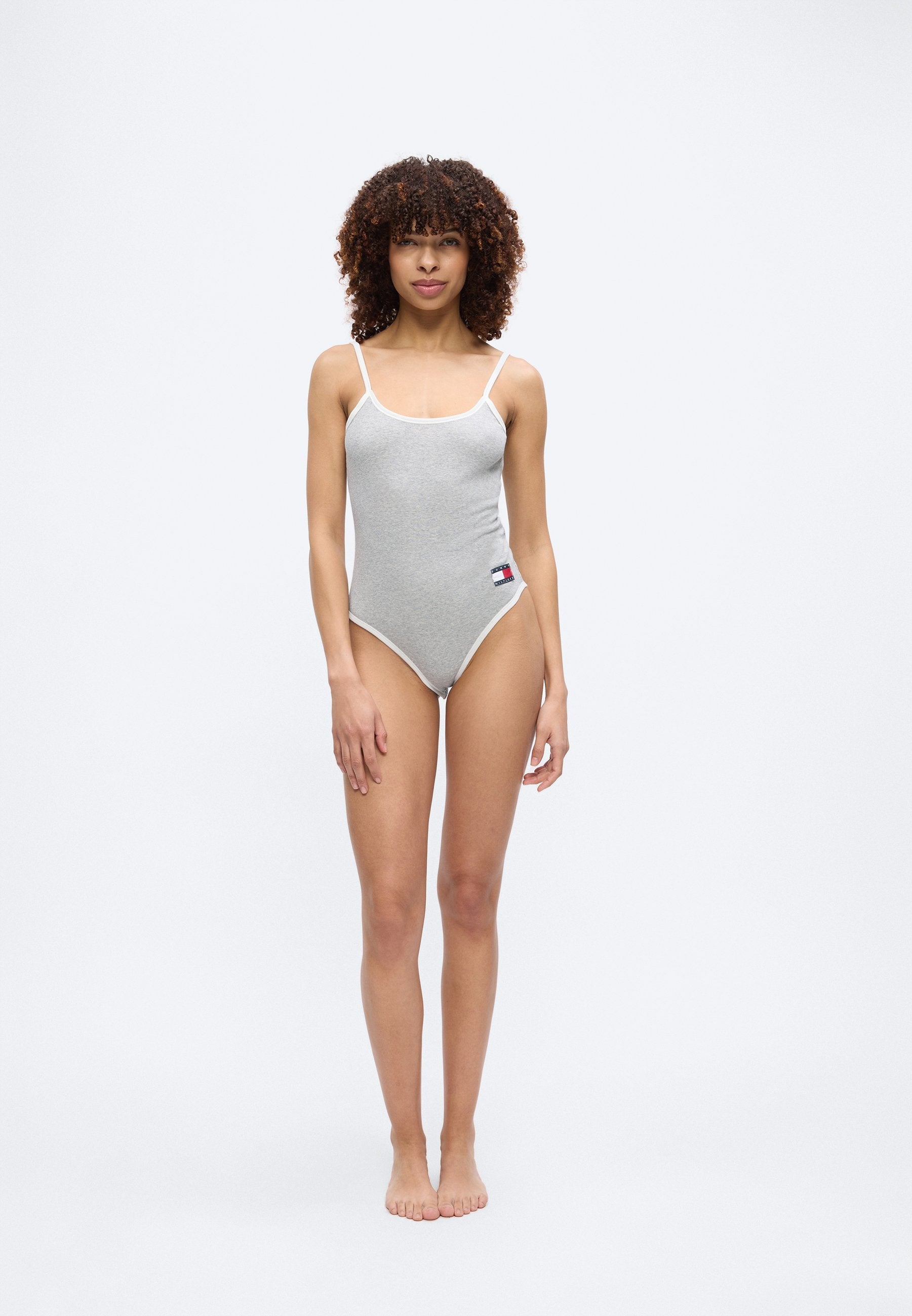 HERITAGE LOGO RIBBED SCOOP BACK BODYSUIT Media 4