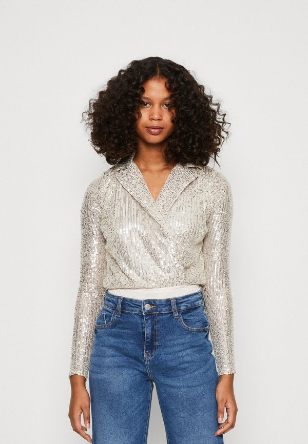 IN THE STYLE COLLAR DETAIL BODYSUIT